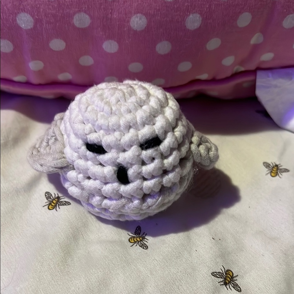 Handcrafted Gray Owl Pet Toy
